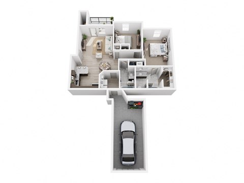 bedroom floor plan of a 2100 sq ft apartments